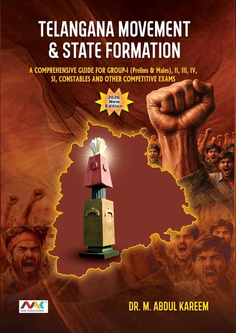 Telangana Movement & State Formation By M Abdul Kareem Sir[English Medium]