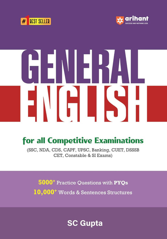 Arihant General English By S C Gupta for all competitive examinations[English Medium]2025Ed