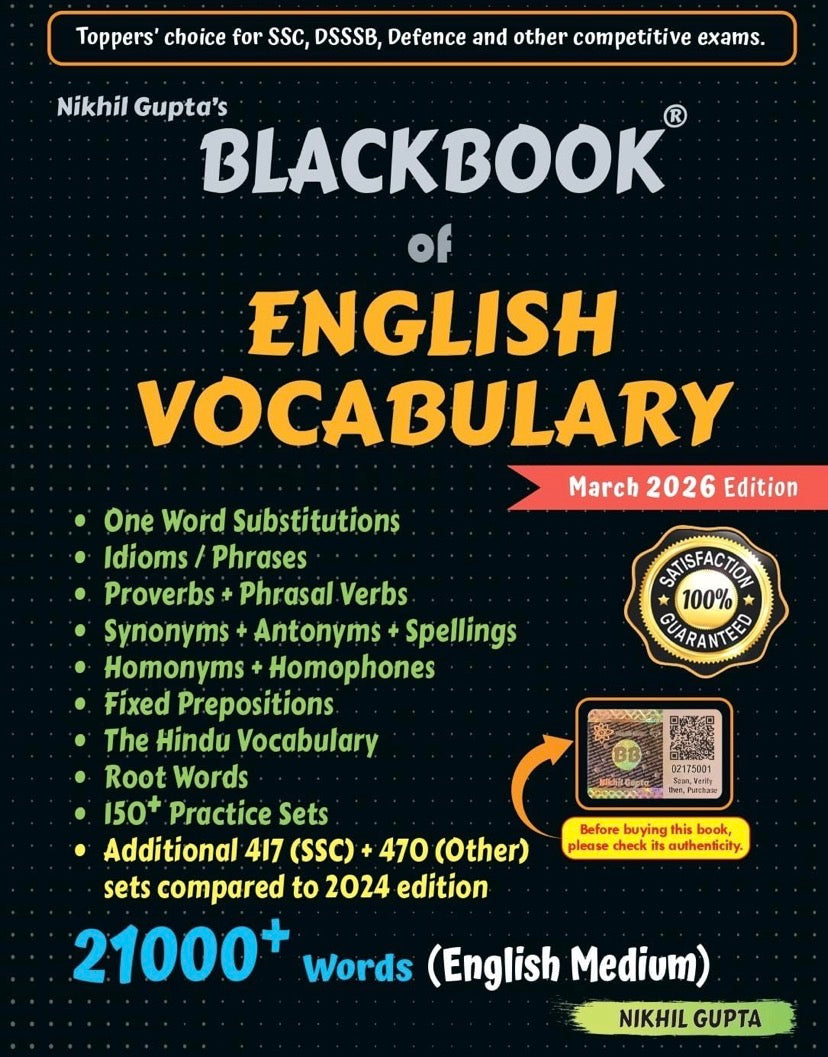 BlackBook of English Vocabulary, March 2026 Edition, 21000+ Words By N ...