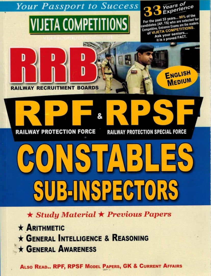 Railway Recruitment Board ( RRB ) - RPF and RPSF Constables, SUB - Inspectors[English Medium]2024Ed Vijetha