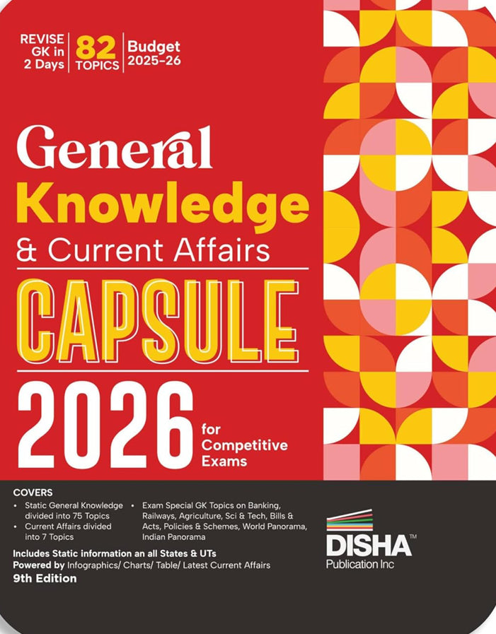 Disha's General Knowledge & Current Affairs Capsule 2026 for Competitive Exams[English Medium]