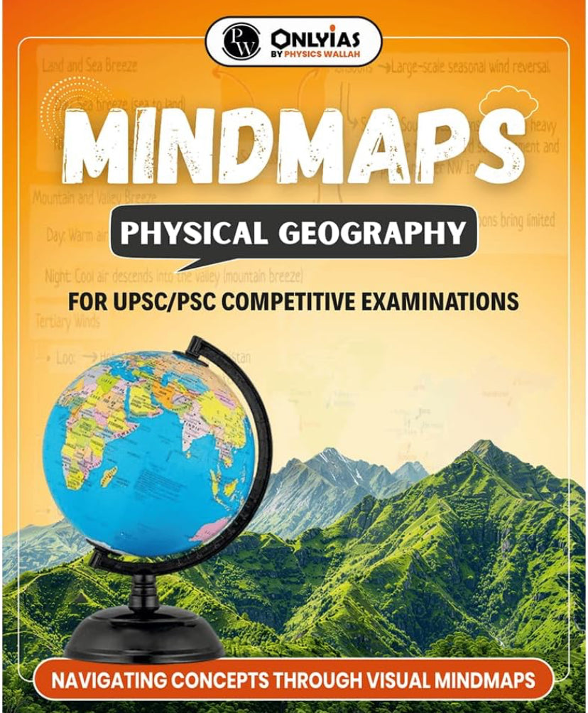 Physics Wallah PW UPSC Mindmaps Physical Geography For UPSC/PSC Competitive Examinations[English Medium]