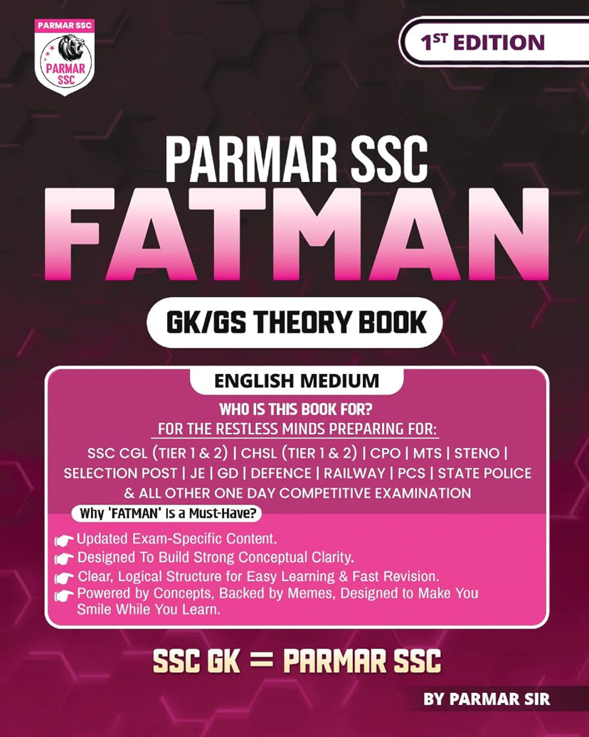 Parmar SSC Fatman GK/GS Theory Book By Parmar Sir[English Medium]