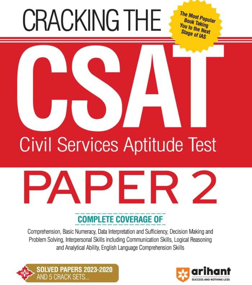 Cracking The CSAT (Civil Services Aptitude Test) Paper-2[English Medium]July 2023Ed Arihant