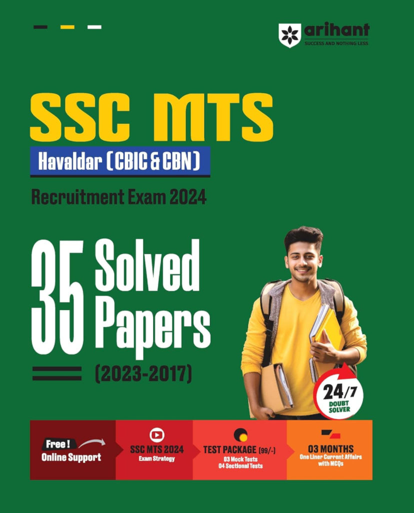 SSC MTS (Hawaldar CBIC & CBN) Recruitment Exam 2024, 35 Solved Papers (2023-2017)[English Medium]2024Ed