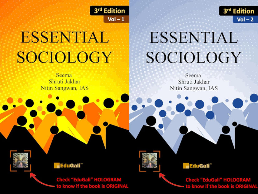 Essential Sociology 3rd Edition Set Of Two Volumes By Nitin Sangwan[English Medium]2024Ed EduGali