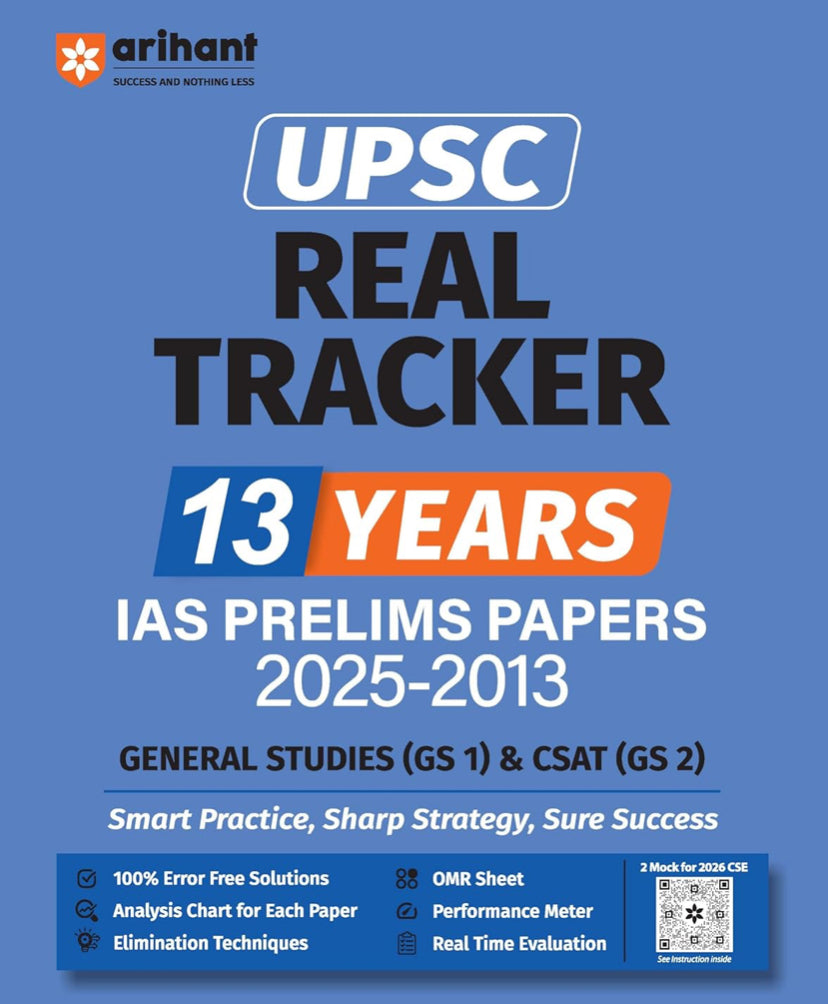 Arihant IAS Prelims 13 Years Solved Papers (2025–2013) UPSC Real Tracker[English Medium]