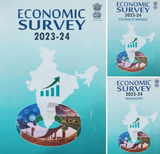 Indian Economic Survey 2023-24 - Statistical Appendix & Highlights (Set of 3 Books) By Publication Division Government of India[English Medium]2024Ed