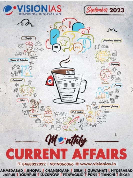 Vision IAS Current Affairs September 2023 PHOTOCOPY[English Medium] Xerox Photcopy Printed Material