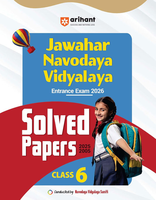 Arihant Jawahar Navodaya Vidyalaya Class 6 Entrance Exam 2026 Solved Papers(2005–2025)[English Medium]