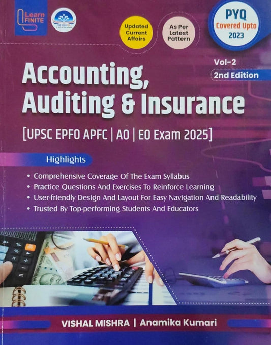 Accounting, Auditing & Insurance [UPSC EPFO APFC | AO | EO Exam 2025] By Vishal Mishra ,Anamika[English Medium]