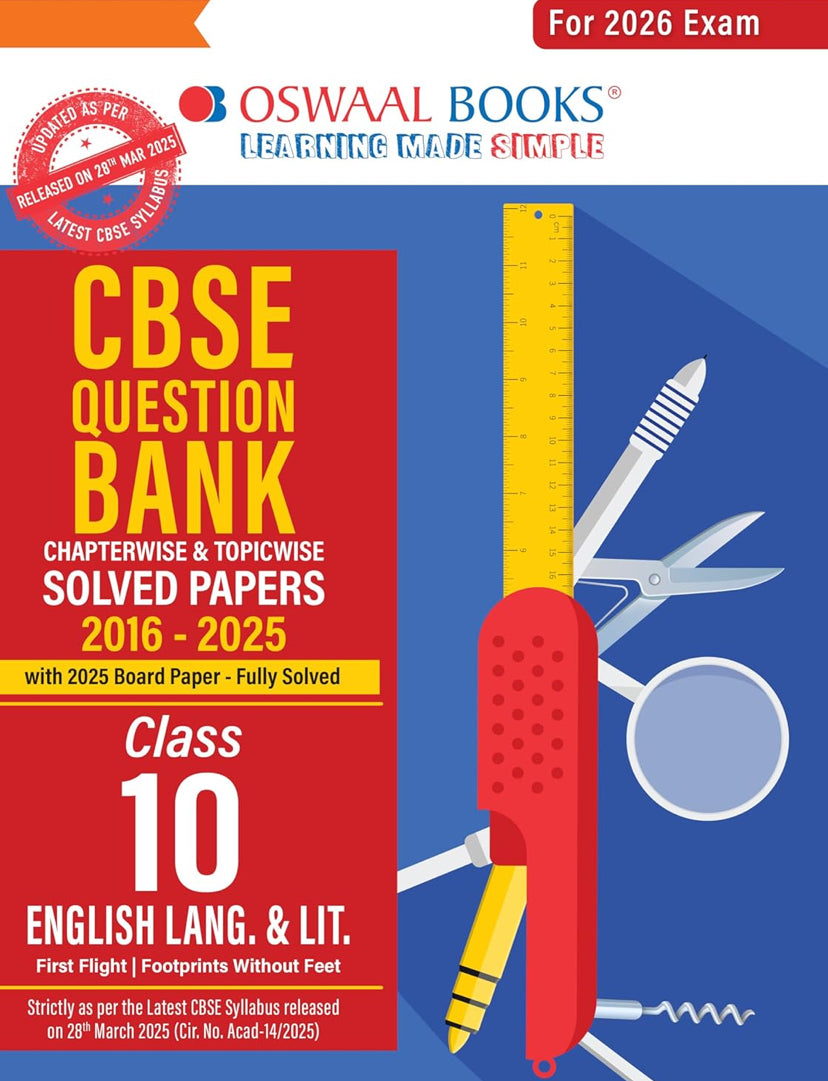 Oswaal CBSE Question Bank Class 10 English Language & Literature Chapter-wise and Topic wise Solved Papers[English Medium]