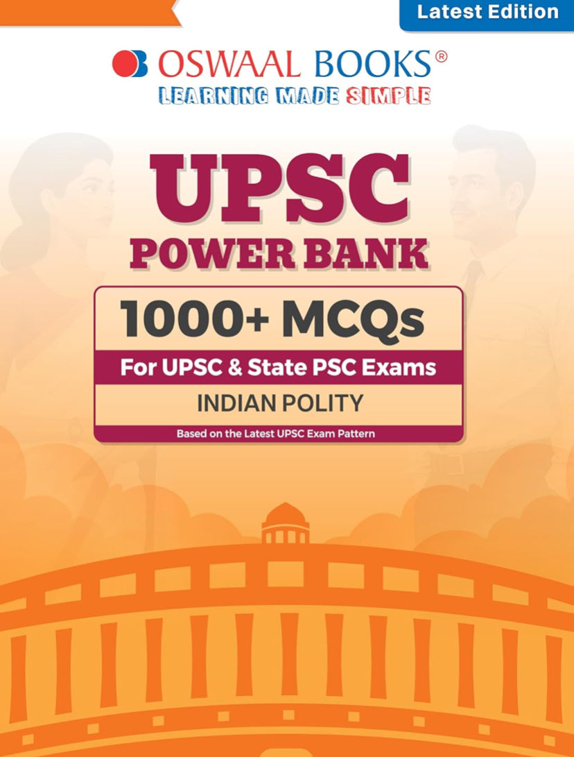 Oswaal UPSC Power Bank:1000+ MCQs for UPSC and State PSCs Exams Indian Polity[English Medium]
