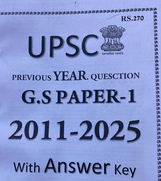 UPSC GS Previous Year Question With Answer Key (2011-2025) Xerox Printed Material [English Medium]PHOTOCOPY