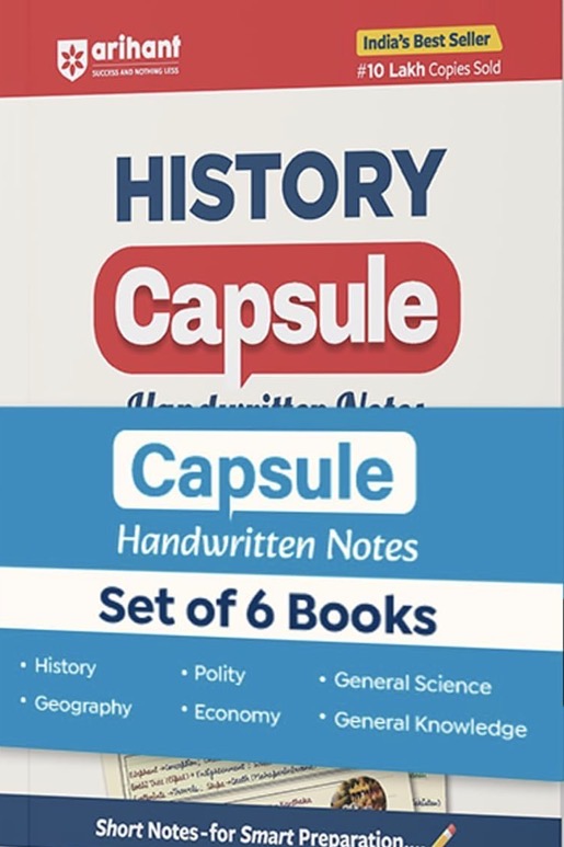 Arihant History,Science,Static GK,Economy,Geography,Polity Capsule Handwritten Notes Combo[English Medium]