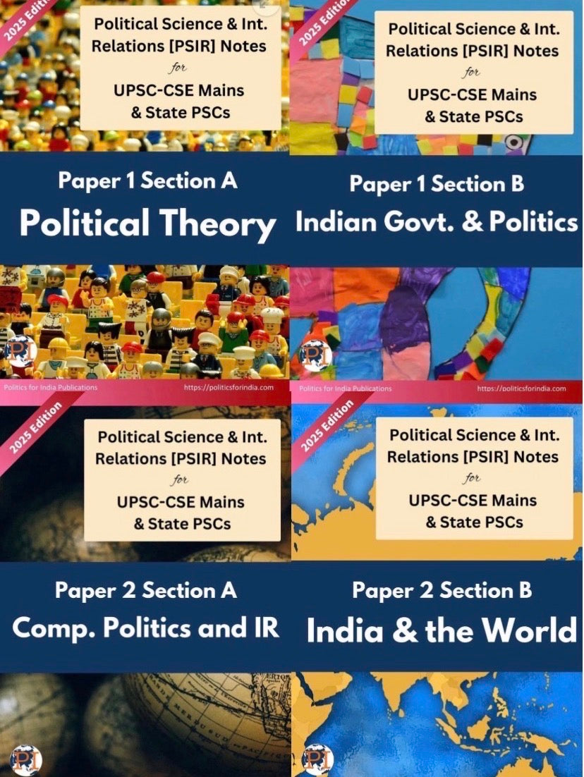 Politics for India PSIR Complete Notes -4 Book Set,Recommended by many PSIR Students[English Medium]