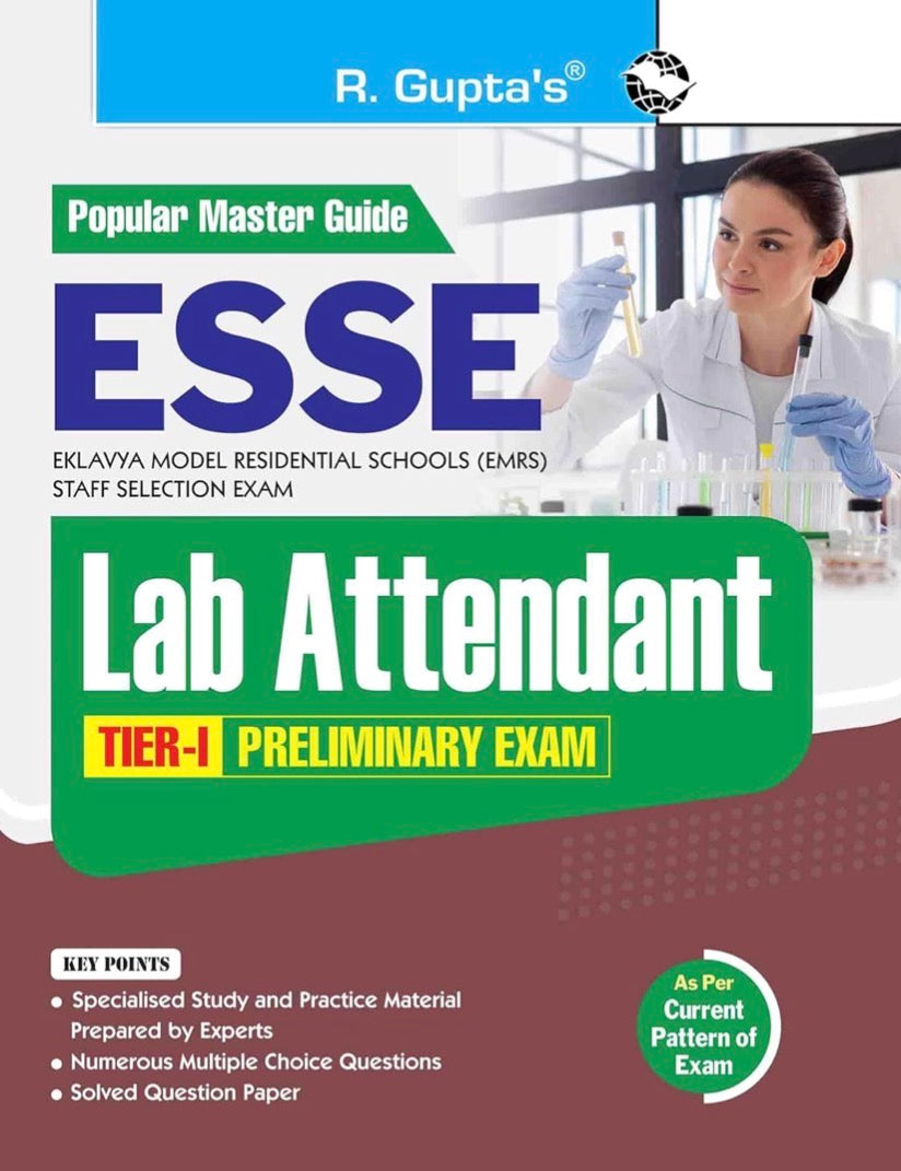 ESSE: EMRS – Lab Attendant (Tier-I) Preliminary Exam Guide By R Gupta[English Medium]