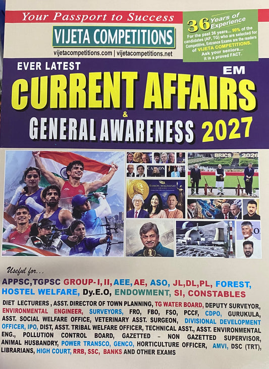 Vijeta Ever Latest Current Affairs & General Awareness 2027[English Medium]