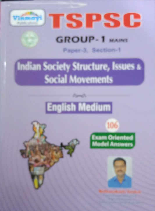 TSPSC Group 1 Mains,Paper-3(Section-1) Indian Society Structure,Issues & Social Movements[English Medium]Feb 2023Ed Vinmayi