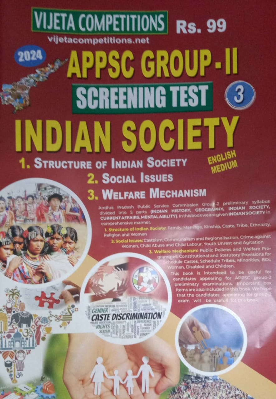APPSC Group 2 Screening Test Indian Society Chart Format[English Medium]2023Ed Vijetha