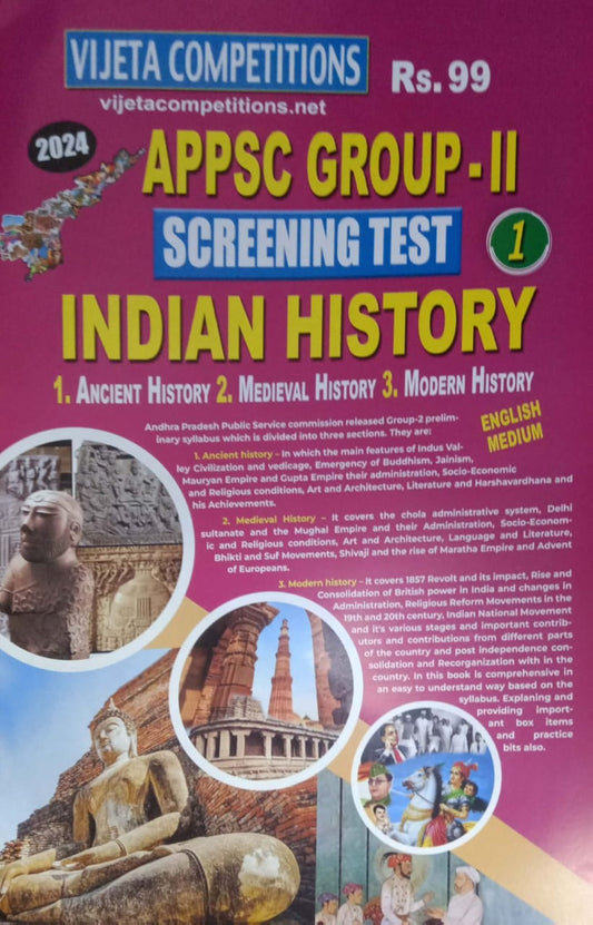 APPSC GROUP 2 Screening Test Indian history Chart Format[English Medium]2023Ed Vijetha