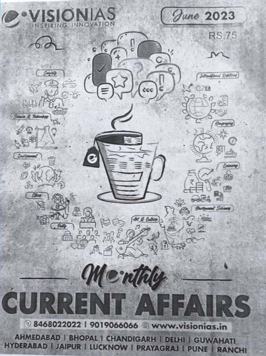 Vision IAS Current Affairs June 2023 PHOTCOPY[English Medium] Xerox Photcopy Printed Material