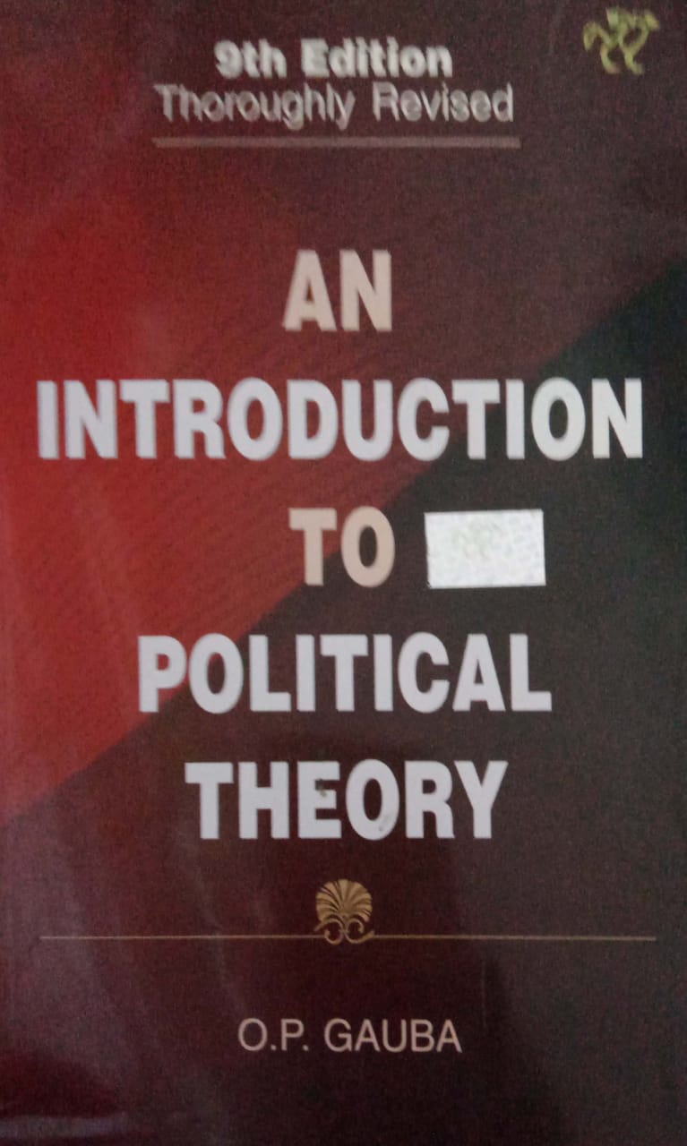 An Introduction to Political Theory - 9th Thoroughly Revised Edition[English Medium]2023Ed