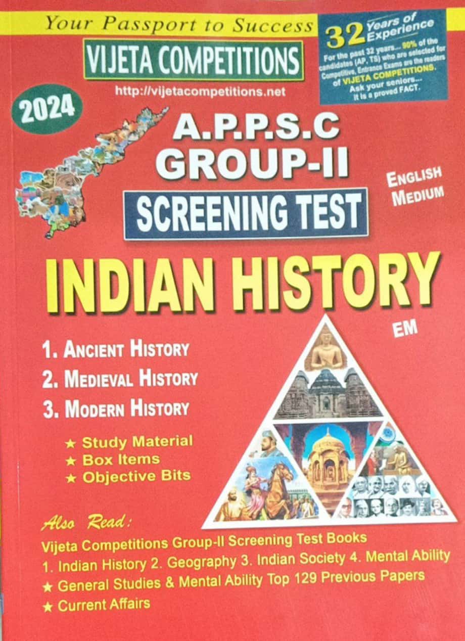 APPSC Group-II Screening Test Indian History[English Medium]Aug 2023Ed Vijetha