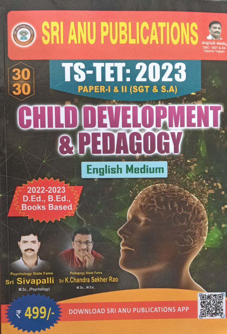 TS TET 2023 Paper I&II(SGT,SA) Child Development & Pedagogy[English Medium]Aug 2023Ed Sri Anu