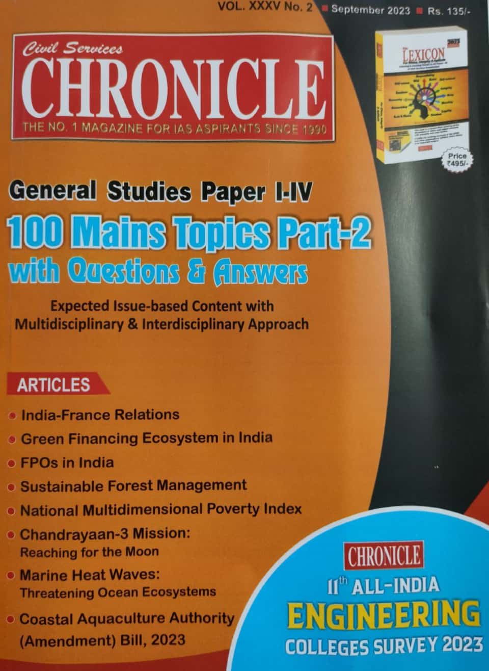 Civil Services Chronicle September 2023 Monthly Edition [English Medium]
