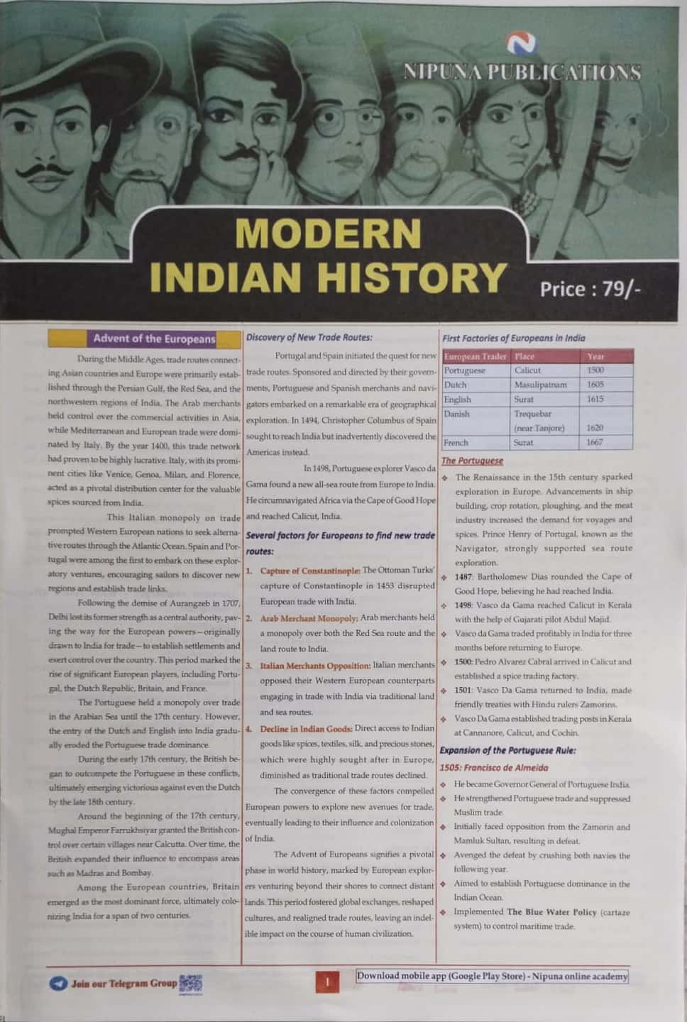Nipuna Modern Indian History Chart Format[English Medium]Sept 2023Ed
