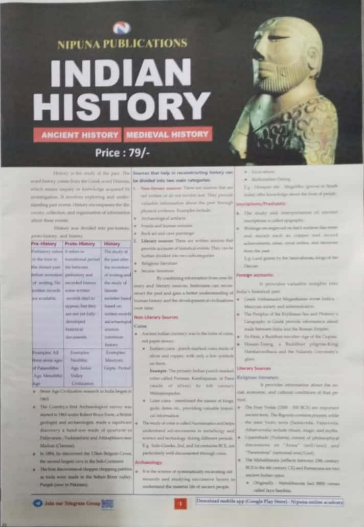 Nipuna Indian History Chart Format[English Medium]Sept 2023Ed