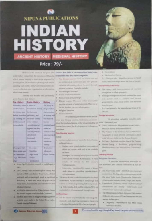 Nipuna Indian History Chart Format[English Medium]Sept 2023Ed