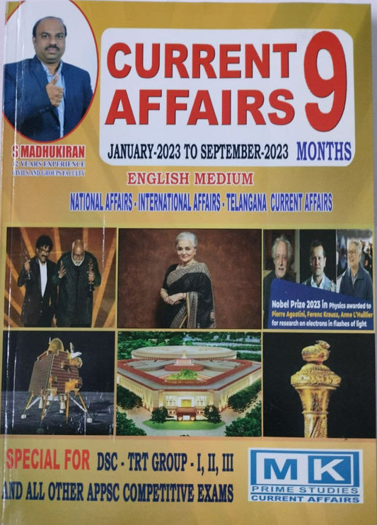 Current Affairs 9 Months January 2023 to September 2023 by Madhukiran[English Medium]Oct 2023Ed