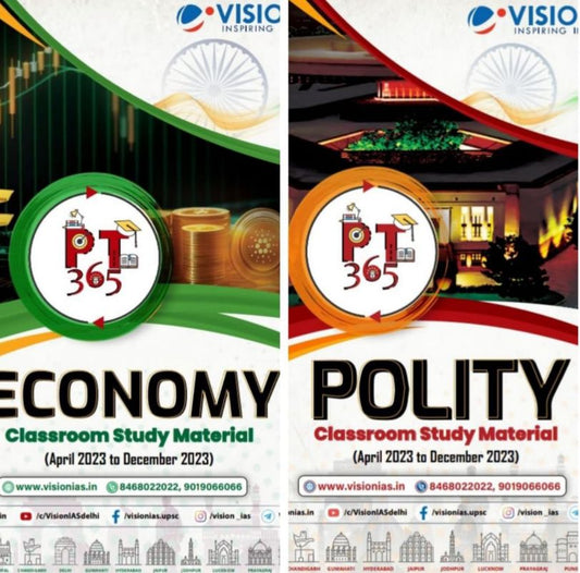 Vision IAS PT 365 Polity and Economy Combo(April 2023 to December 2023) Xerox Printed Material[English Medium]Xerox Printed Material