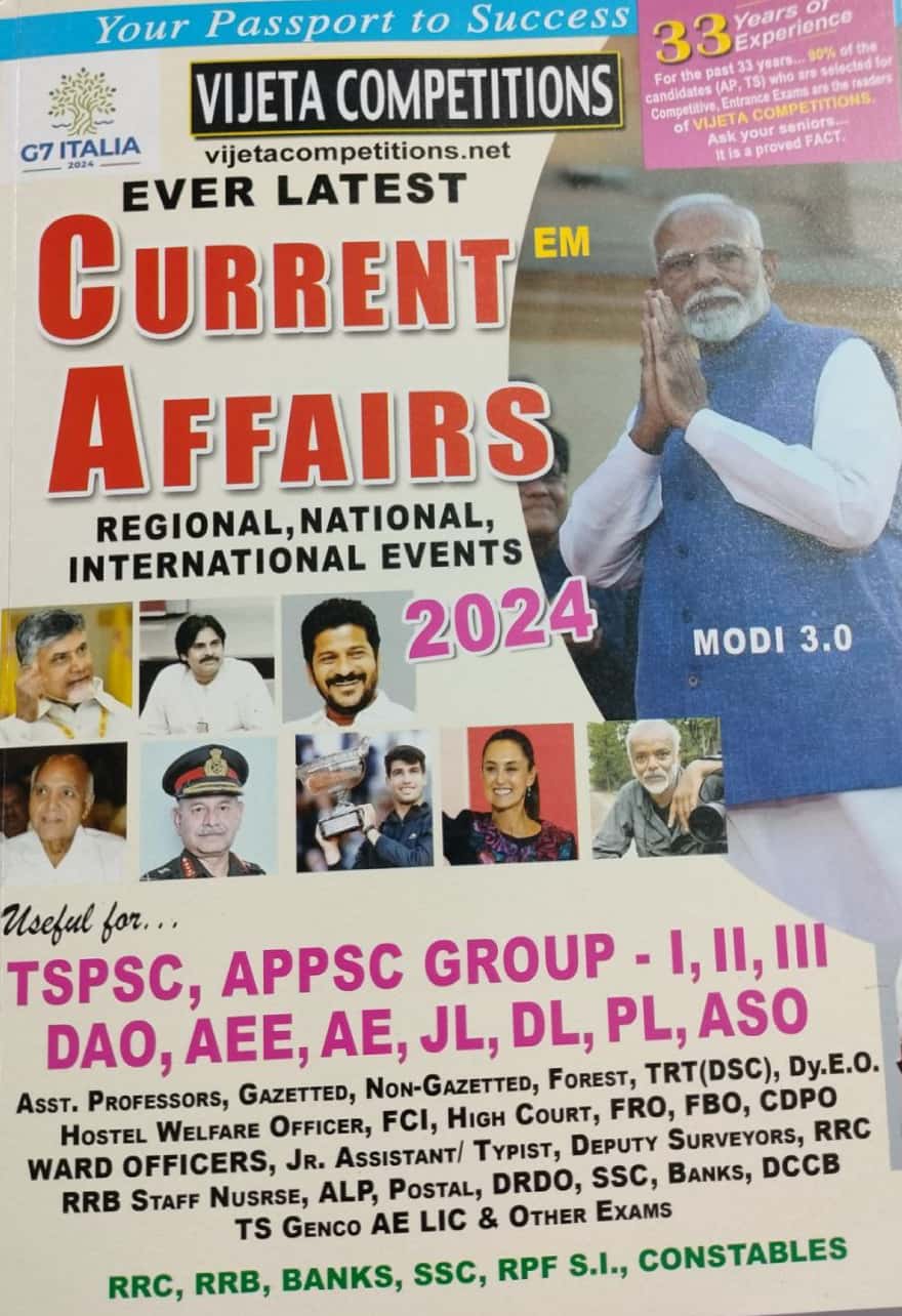 Ever Latest Current Affairs 2024[English Medium]June 2024Ed Vijetha