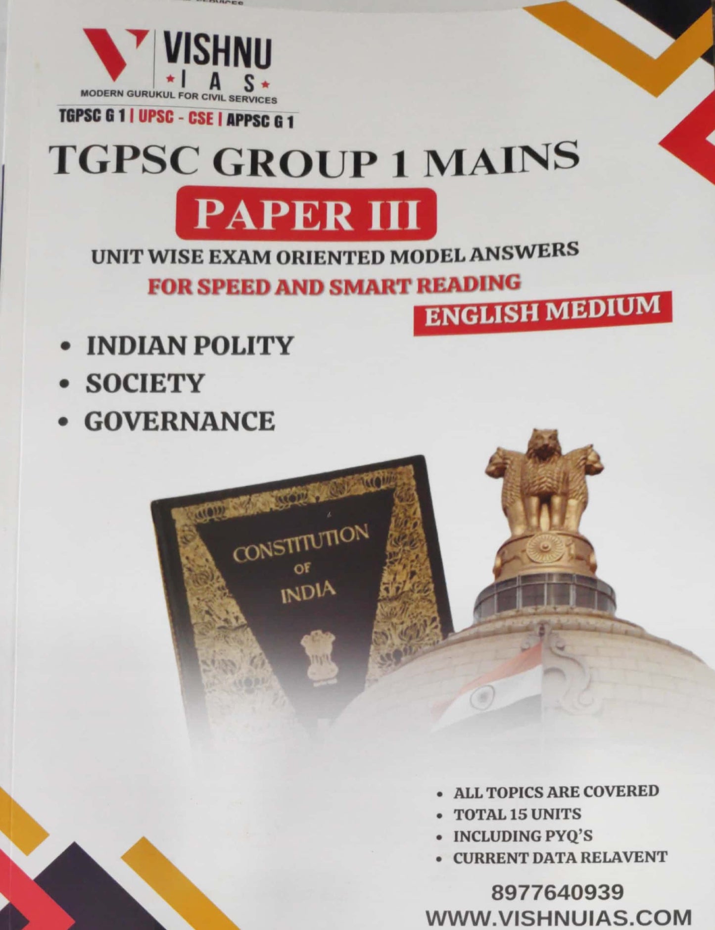 Vishnu IAS TGPSC Group 1 Mains Paper 3[English Medium]