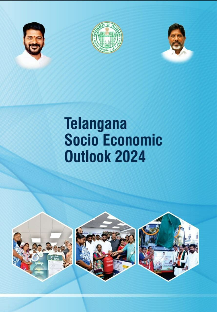 Telangana Socio-Economic Outlook 2024 Black & White Printed Material [English Medium] PHOTOCOPY