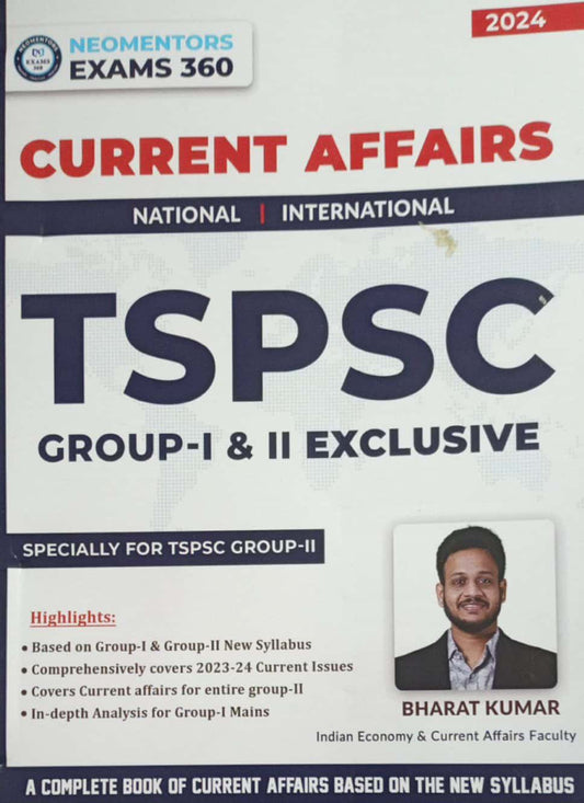 NEOMENTORS TSPSC Current Affairs for Group 1, Group 2[English Medium]May 2024Ed