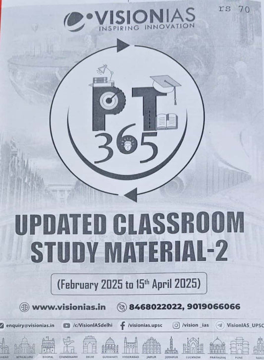 Vision IAS Updated Classroom Study Material  ( Feb 2025- 15th April 2025) Part -2 Xerox Printed Material[English Medium]