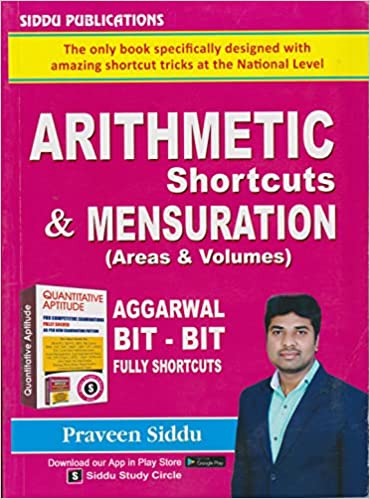 Arithmetic Shortcuts and Mensuration ( Area and Volumes ) [ RS Aggarwal - Quantitative Aptitude Bit - Bit Solved with Full Shortcuts[ENGLISH MEDIUM] SIDDU
