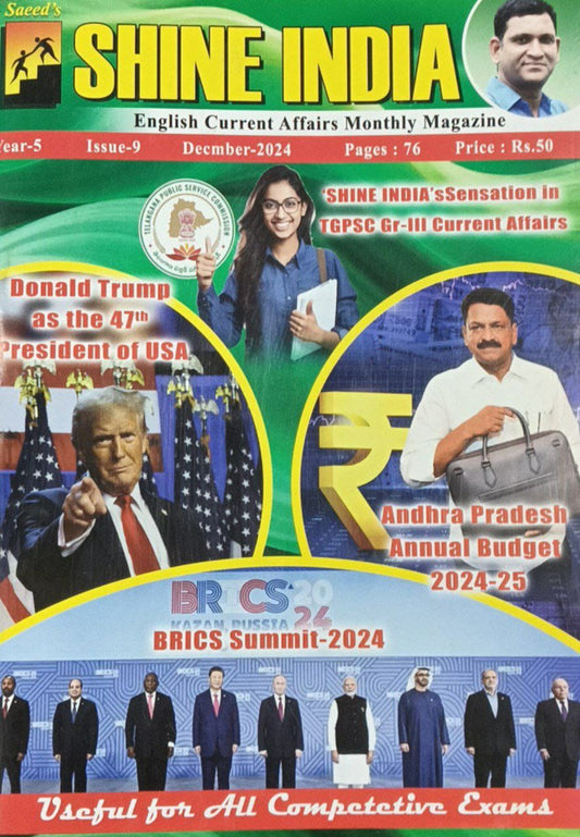 Shine India December 2024 Monthly Magazine [English Medium]