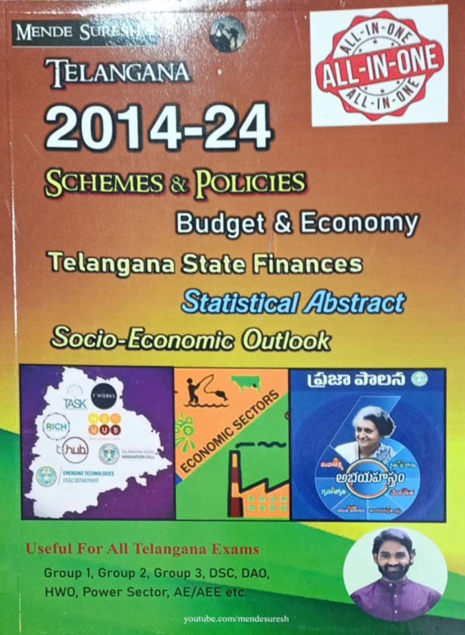 Mende Suresh Telangana Schemes, Policies , Budget, Economy, Socio Economic Outlook[English Medium]April 2024Ed