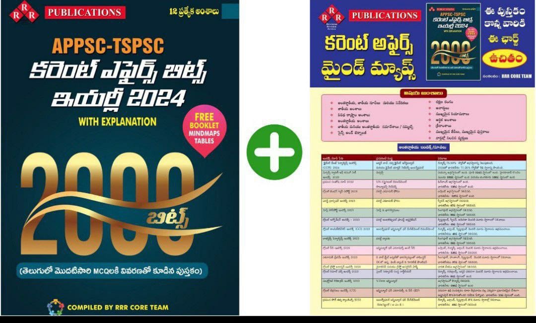 RRR Current Affairs Bits 2024 With Explanations, With Free Current Affairs Mind Maps Chart For APPSC, TSPSC[Telugu Medium]Jan 2024Ed