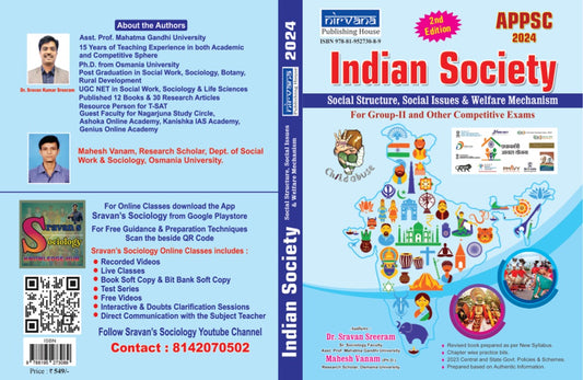 APPSC Indian Society By Sravan Sriram Sir Revised 2nd Edition[English Medium]Dec 2023 Ed