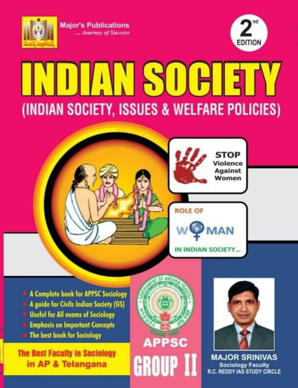 APPSC Group 2 Indian Society by Major Srinivas Sir 2nd Edition[English Medium]Dec 2023Ed
