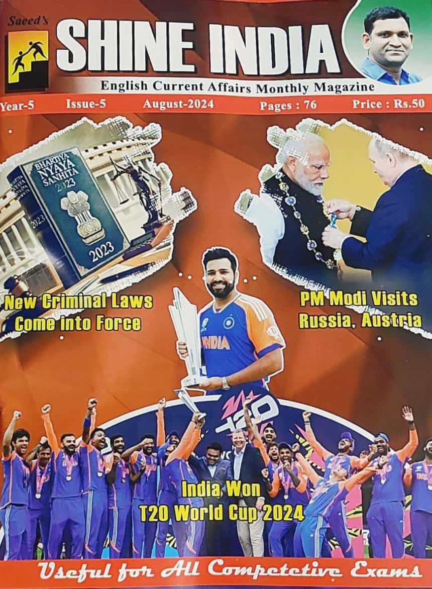 Shine India August 2024 Monthly Magazine [English Medium]