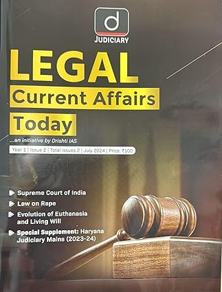 Drishti Legal Current Affairs Today July 2024 Edition[English Medium]