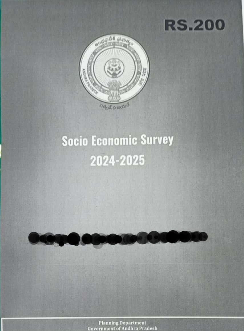 Andhra Pradesh Socio Economic Survey 2024-2025 Xerox Printed Material[English Medium]Xerox Printed Material