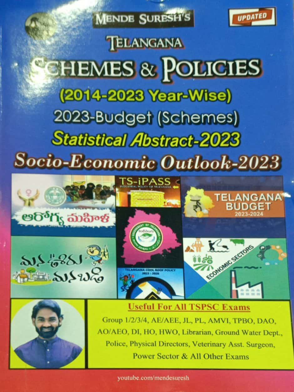 Mende Suresh Telangana Schemes and Policies, Budget Socio-Economic Outlook-2023[English Medium]June 2023Ed